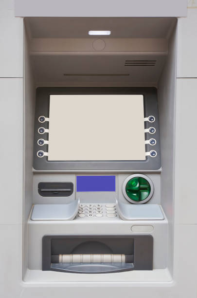 ATM machine for money withdraw stock photo