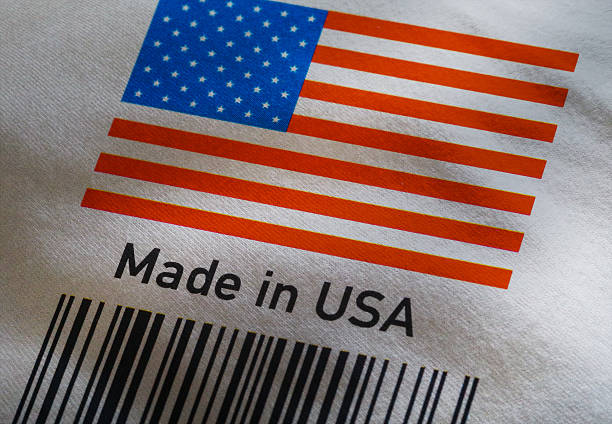 Made in USA product's barcode stock photo
