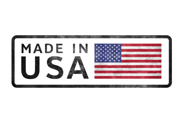 Made in USA - quality label stock photo