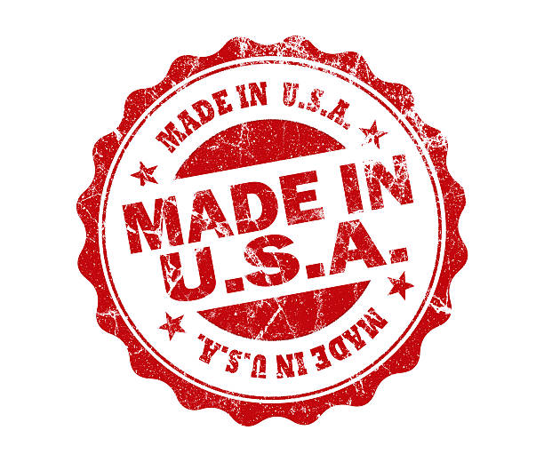 made in usa stamp stock photo