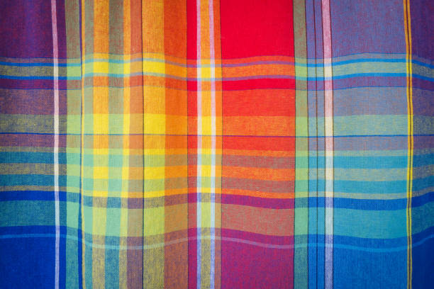Madras pattern Close-up of madras fabric antilles stock pictures, royalty-free photos & images