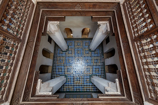 madrasa ben youssef - marrakech desert imagens e fotografias de stock