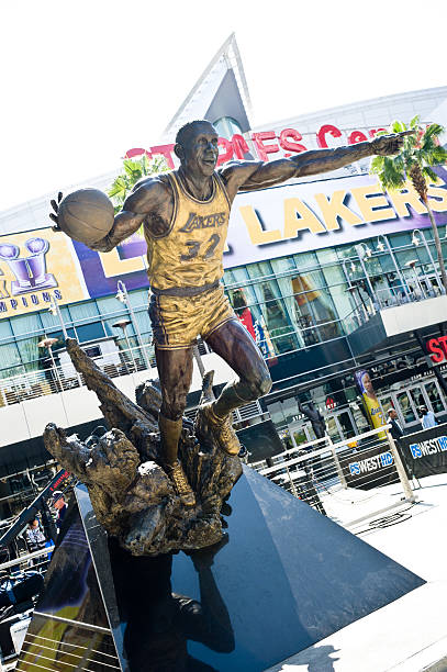 Magic Johnson Statue In Front Of Staples Center