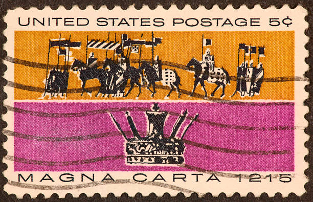 Magna Carta stamp stock photo