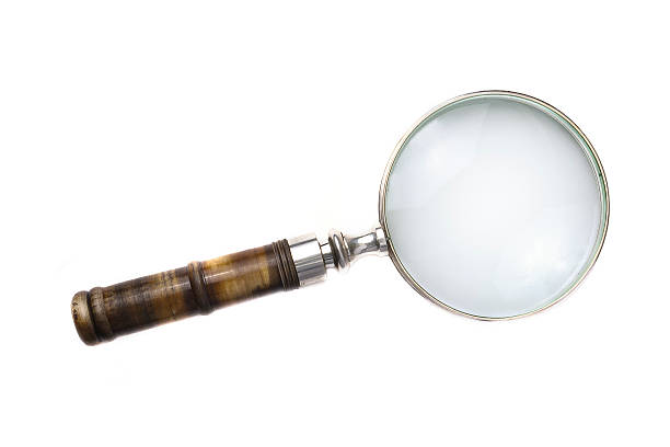 Magnifying glass stock photo