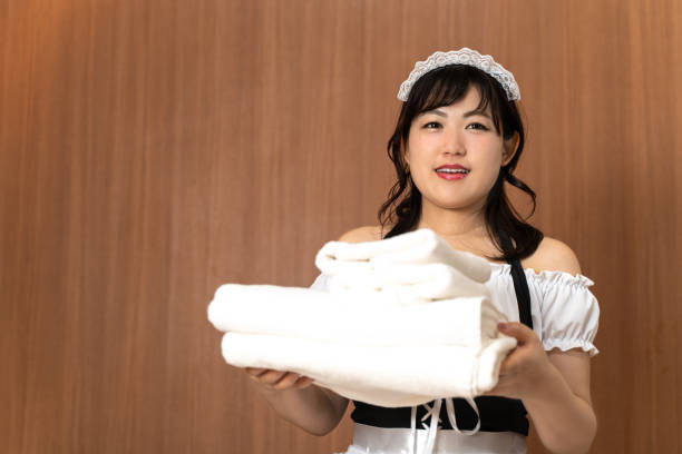 Maid working at a hotel  french maid outfit stock pictures, royalty-free photos & images