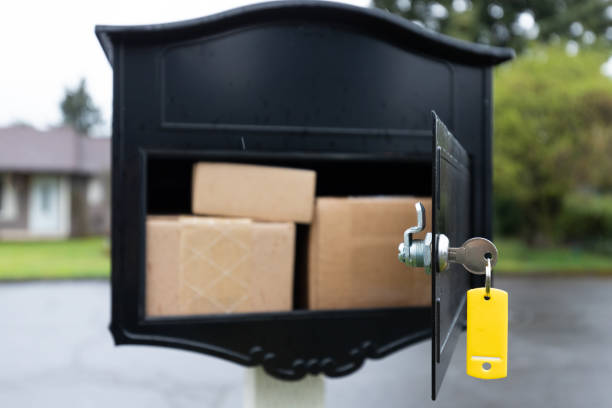 Mailbox Packages stock photo