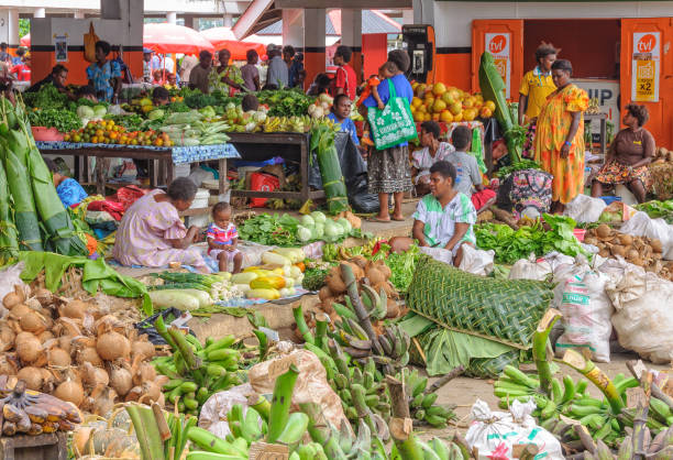 Main Market - Port Vila stock photo