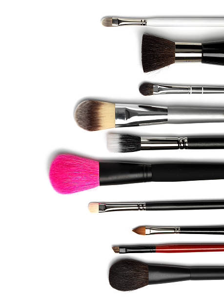 Make-up brushes stock photo