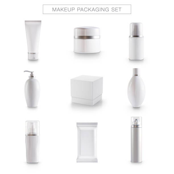 Makeup Packaging Set Cosmetics Products Template, package , Make-Up, Moisturizer cosmetic packaging stock pictures, royalty-free photos & images