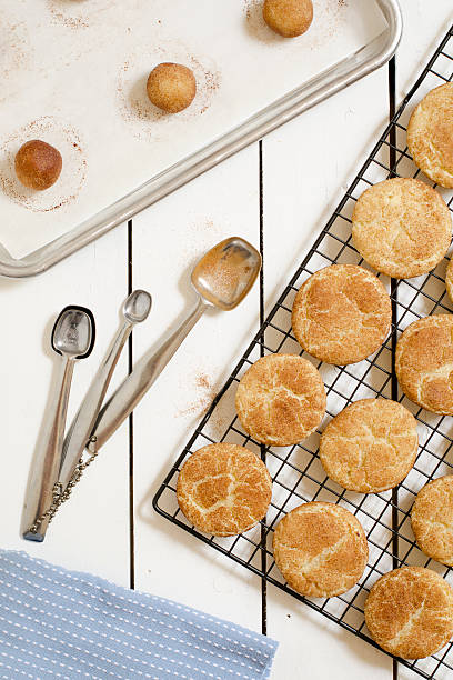 Making Snickerdoodles from Above stock photo