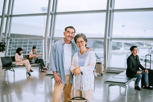 Senior couple going for a vacation