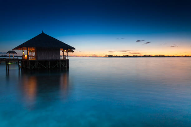 Maldivian Sunset stock photo