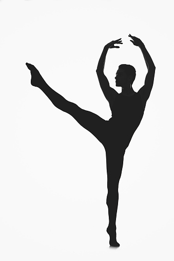 Male Ballet Dancer Silhouette Stock Photo - Download Image 