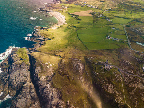 Malin Head, Malin, county Donegal, Ireland Along the wild atlantic way at the most Northerly Point of Ireland, Malin Head, County Donegal, Ireland. inishowen peninsula stock pictures, royalty-free photos & images
