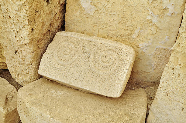 Maltas archaeological site stock photo