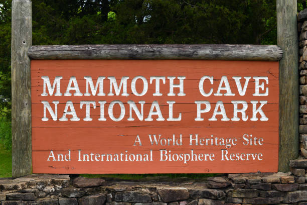 Mammoth Cave National Park welcomes, Kentucky, USA stock photo