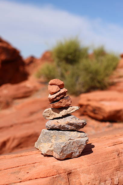 Man made rock formation stock photo