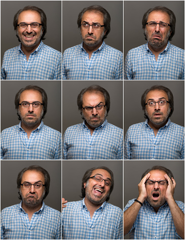 expressions facial making man