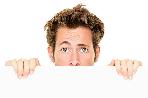 Man showing sign surprised stock photo