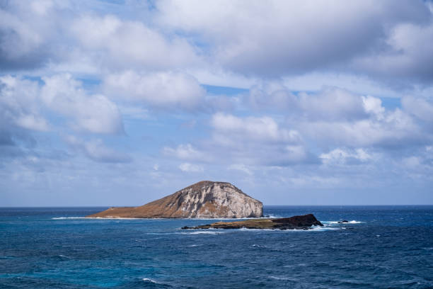Manana Island Off the Coast of Oahu stock photo