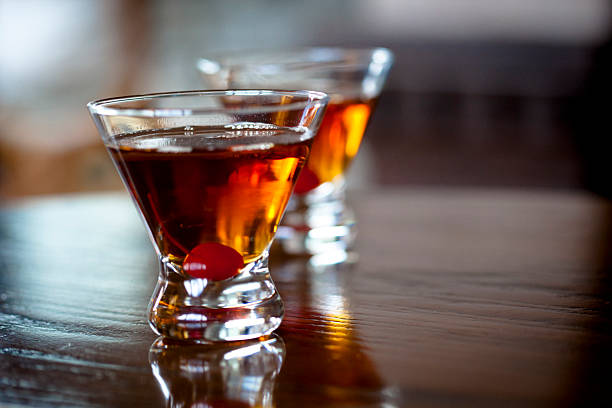 14 Manhattan Cocktail In Lowball Glass Stock Photos, Pictures &  Royalty-Free Images