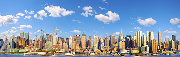맨해튼 미드타운 스카이라인 파노라마 - 미드타운 맨해튼 뉴스 사진 이미지