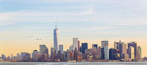 Manhattan skyline, New York City Manhattan skyline, New York City world trade center manhattan stock pictures, royalty-free photos & images