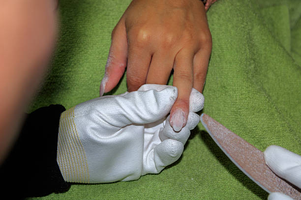 Manicure fingernails file stock photo
