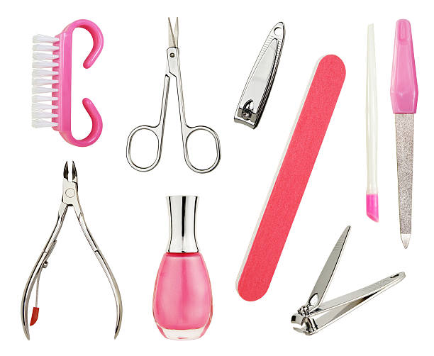 Manicure set Manicure tools isolated on white.Please also see: nail file stock pictures, royalty-free photos & images