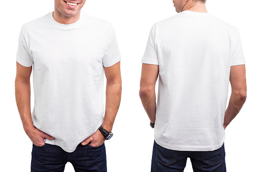 Mans White Tshirt Stock Photo - Download Image Now - iStock