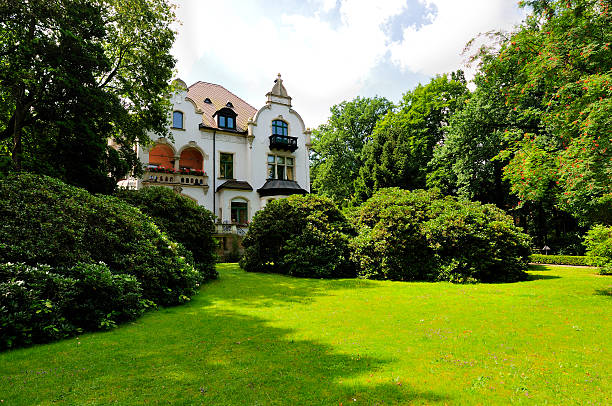 Mansion from 1898 in Dresden, Germany with Garden. "Mansion from 1898 in Dresden, Germany with Garden." dresden germany stock pictures, royalty-free photos & images