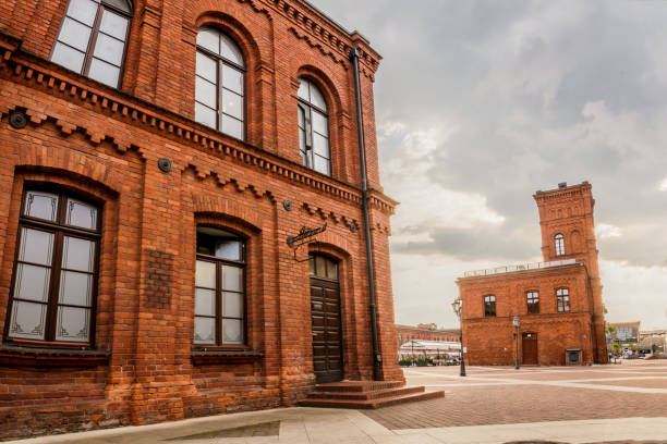 Manufaktura in Lodz - Amazing Building with Red Bricks stock photo