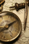 istock Map and Compass 172887164