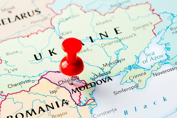 Map Moldova stock photo