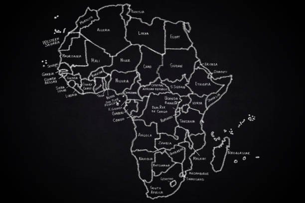afrika haritası - comoros stok fotoğraflar ve resimler
