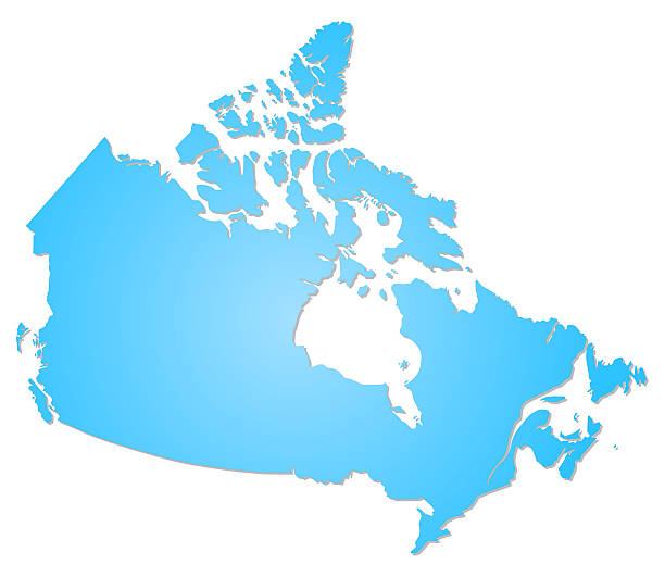 Map of Canada stock photo