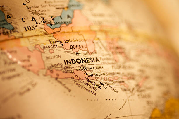 Map of Indonesia stock photo