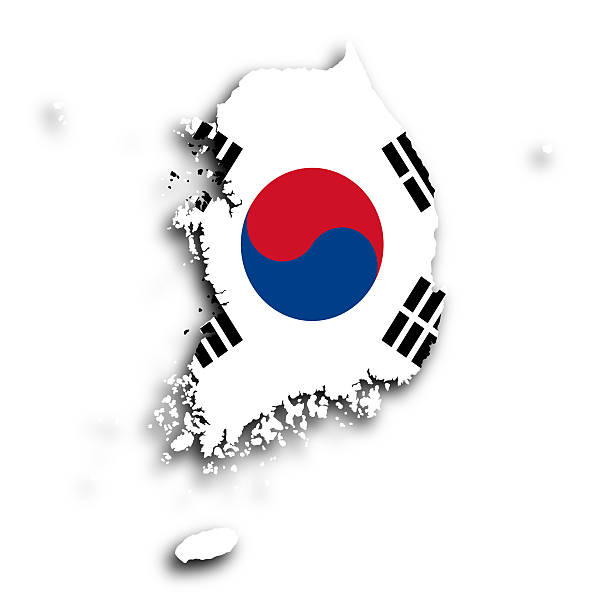 map-of-south-korea-isolated-picture-id186272525