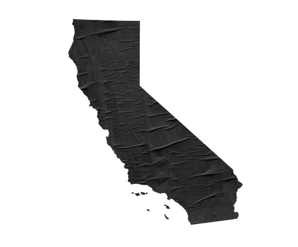 Map of the US State of California stock photo