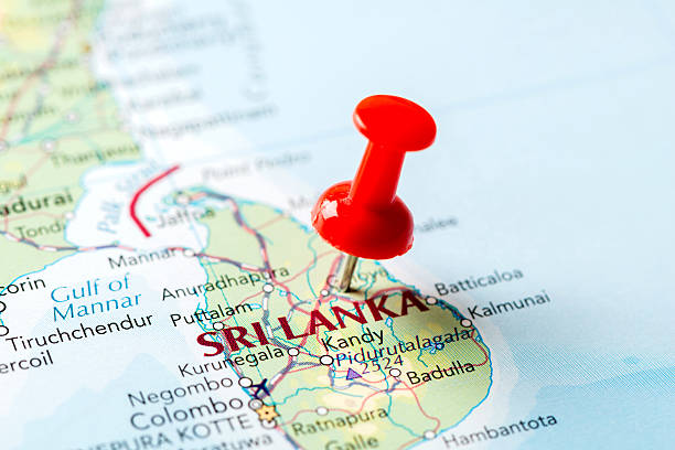Map Sri Lanka stock photo
