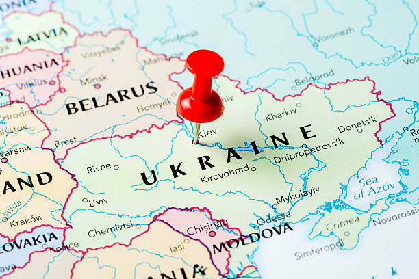 Map Ukraine stock photo