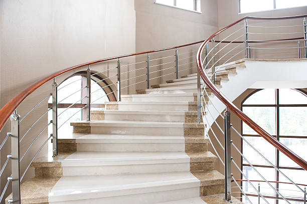 marble stairs stock photo