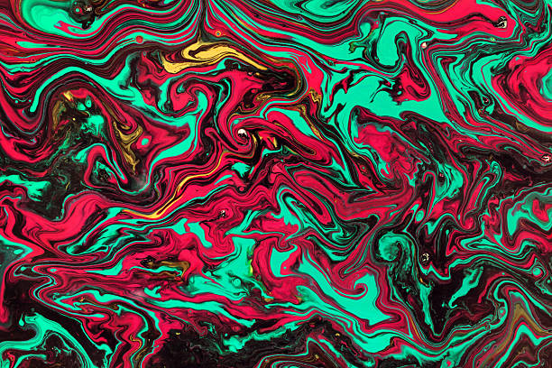 Marbled paper technique stock photo