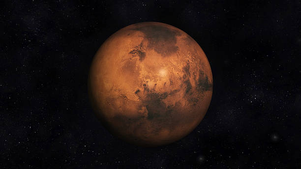 March Digital Illustration of Planet Mars mars planet stock pictures, royalty-free photos & images
