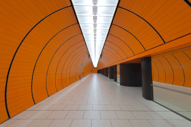 Marienplatz Metro Station in Munich, Germany stock photo