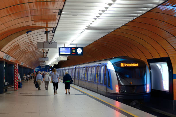 Marienplatz Metro Station in Munich, Germany stock photo