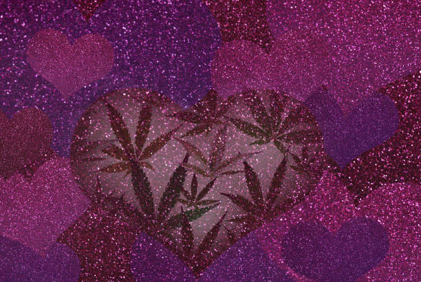Marijuana Valentines Day stock photo