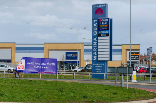 Marina Quay Retail Park stock photo