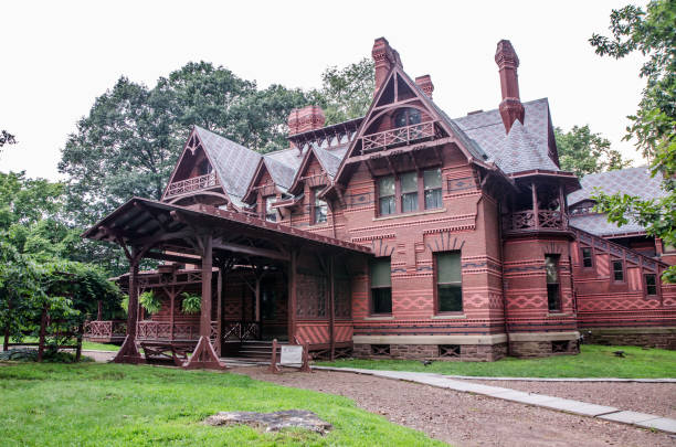 Mark Twain's House in Hartford during summer day stock photo
